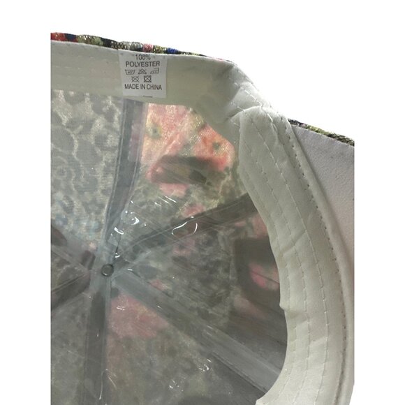 Colorful Diva Floral Bling Cap Adjustable Rhinestone Accents Sparkly By Bjorca - Picture 7 of 8